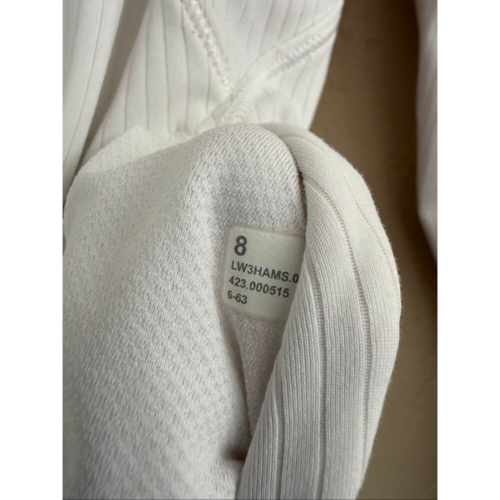 Lululemon Its Rulu Run Ribbed Cropped Half Zip in White - Picture 7 of 7